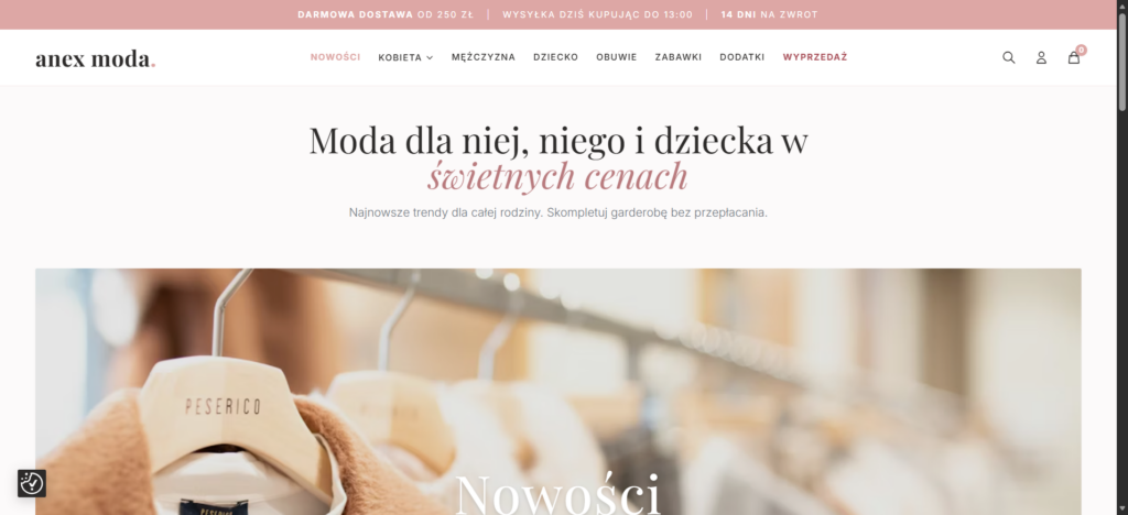 Grafika realizacji Anex Moda