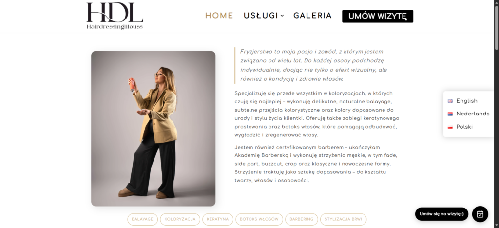 Grafika realizacji Hairdressing Lilouss